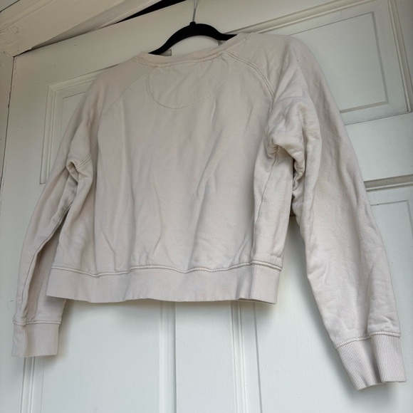 Women's Cream Crew Neck Sweater off white - Picture 8 of 9